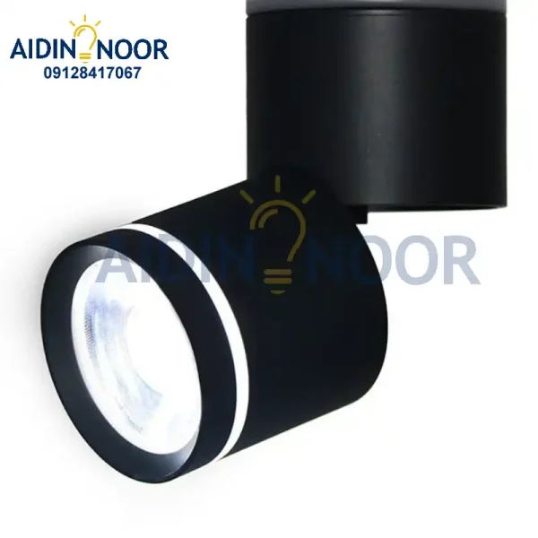 چراغ فکی استوانه ای دور نور 10 وات cob قطر 6 ارتفاع 10