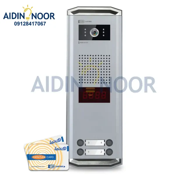 پنل آیفون تصویری کارتی تکنما 4 واحدی